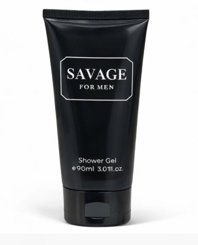 SAVAGE For Men Gift Set For Men EDP 3.4oz Body Lotion 90ml and Shower Gel 90ml