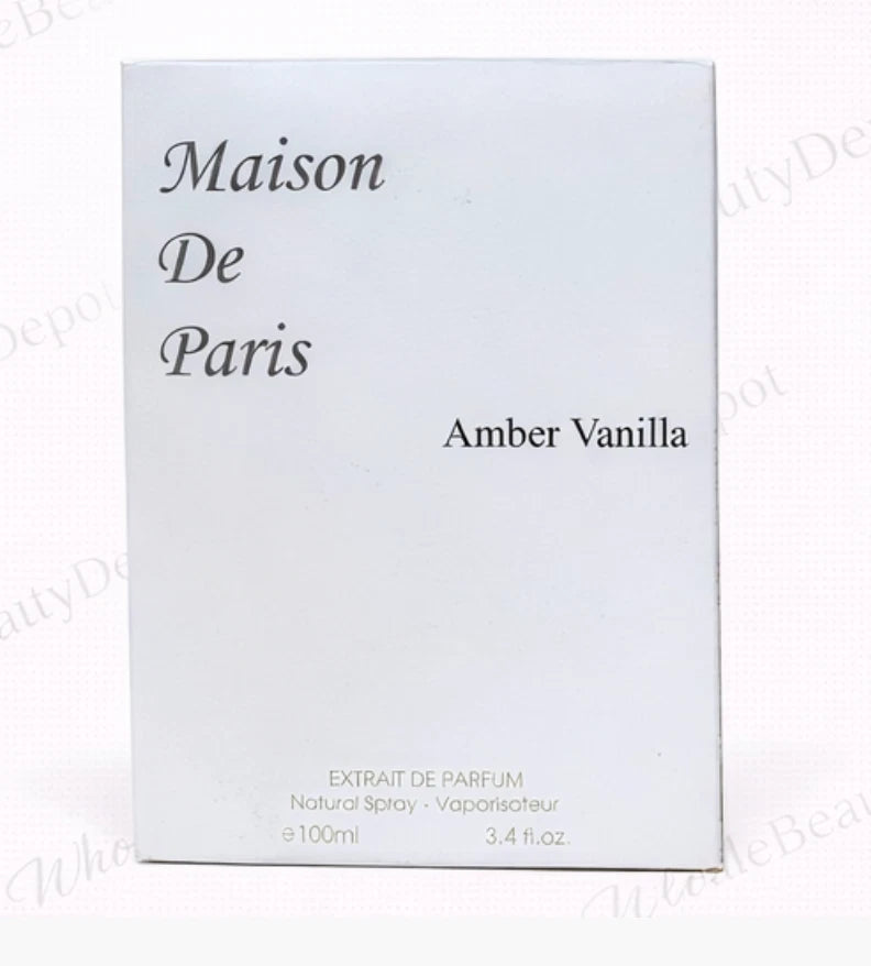 Maison De Paris Amber Vanilla EDP for Men and Women Perfume 3.4 FL OZ. Unisex