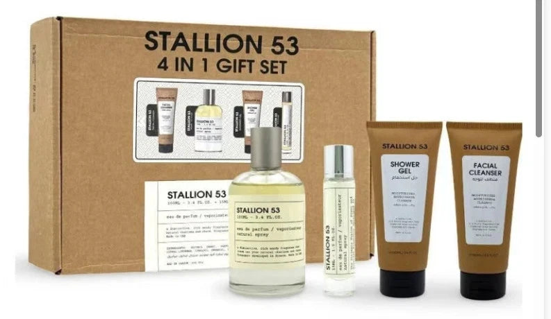 Stallion 53- 4 in 1 set by Emper 3.4oz EDP & 15ml + Facial Cleanser +Shower Gel