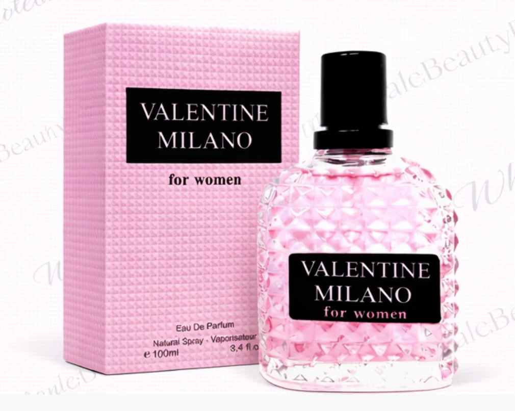Valentine Milano Pink Eau De Parfum For Women 3.4oz Inspired by Born in Roma