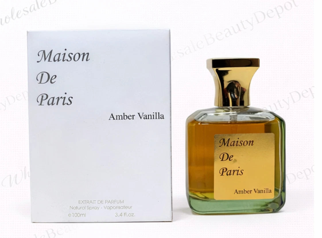 Maison De Paris Amber Vanilla EDP for Men and Women Perfume 3.4 FL OZ. Unisex