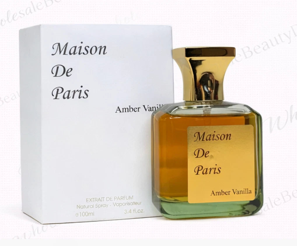 Maison De Paris Amber Vanilla EDP for Men and Women Perfume 3.4 FL OZ. Unisex