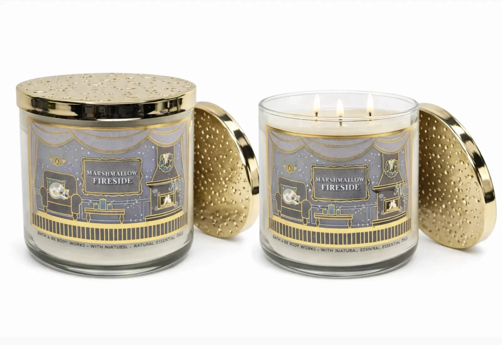 Bath & Body Works Marshmallow Fireside 3-Wick Candle 14 oz Limited Edition
