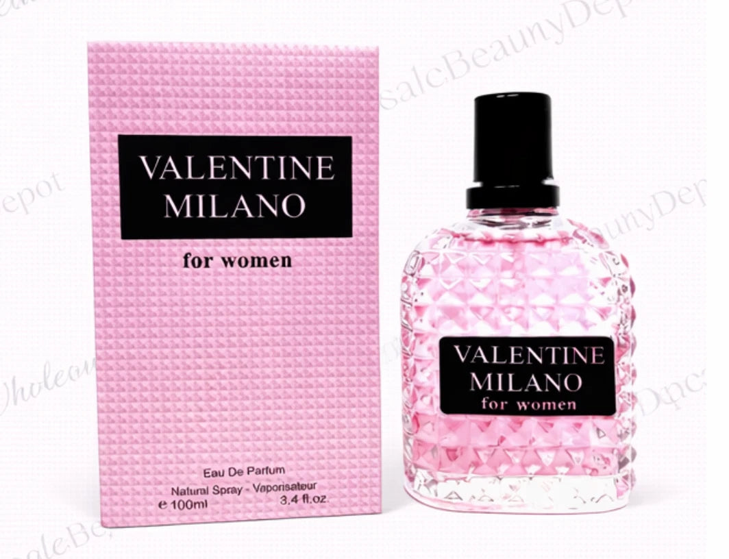 Valentine Milano Pink Eau De Parfum For Women 3.4oz Inspired by Born in Roma