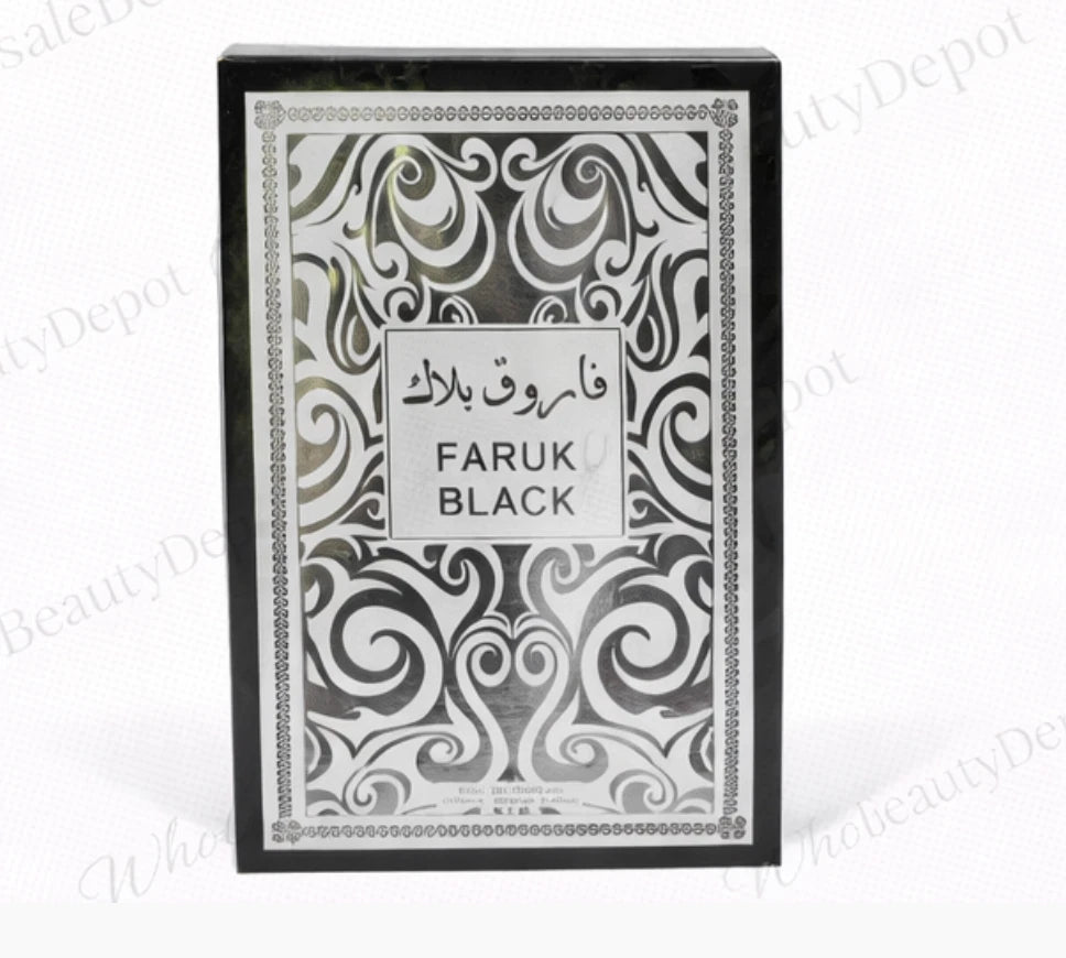 Faruk Black EDP Cologne for Men 3.4oz Inspired by Fakhar Black