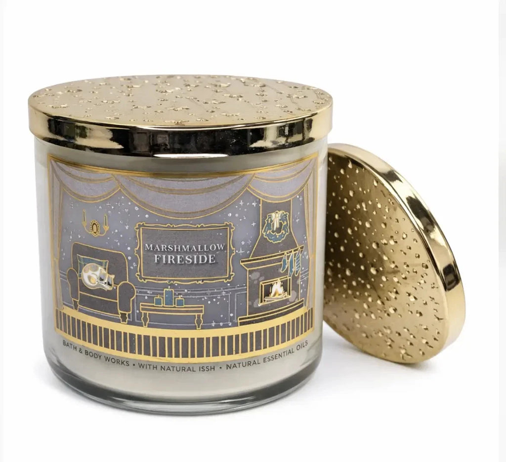 Bath & Body Works Marshmallow Fireside 3-Wick Candle 14 oz Limited Edition