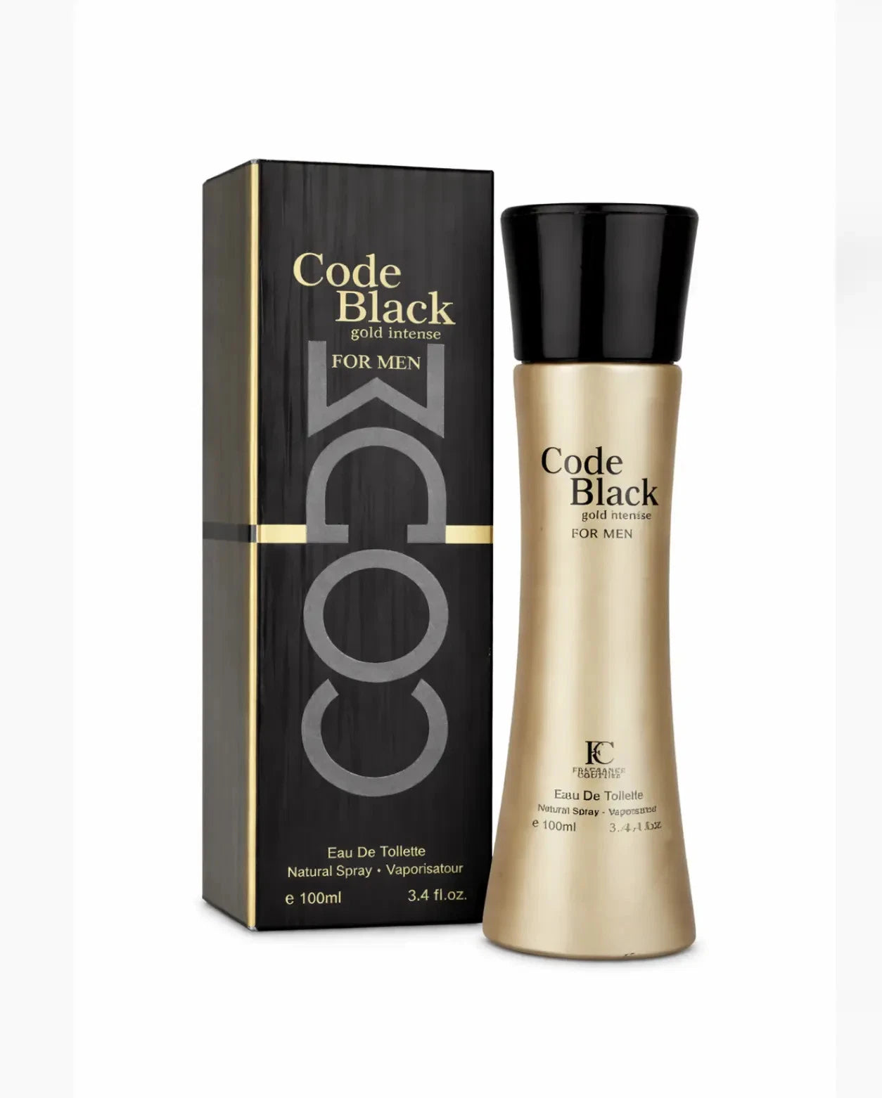 Code Black Gold Intense Eau de Parfum For Men 3.4oz Sealed Long lasting Perfume