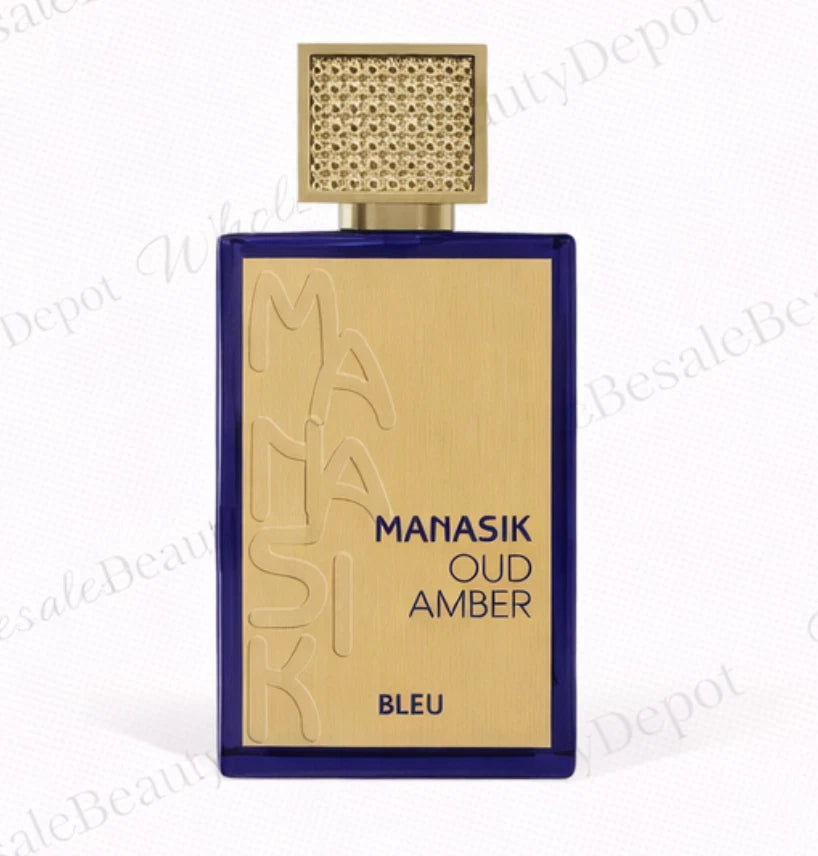 Manasik Oud Amber Bleu EDP For Men 3.4oz Inspired by Amber Oud Blue