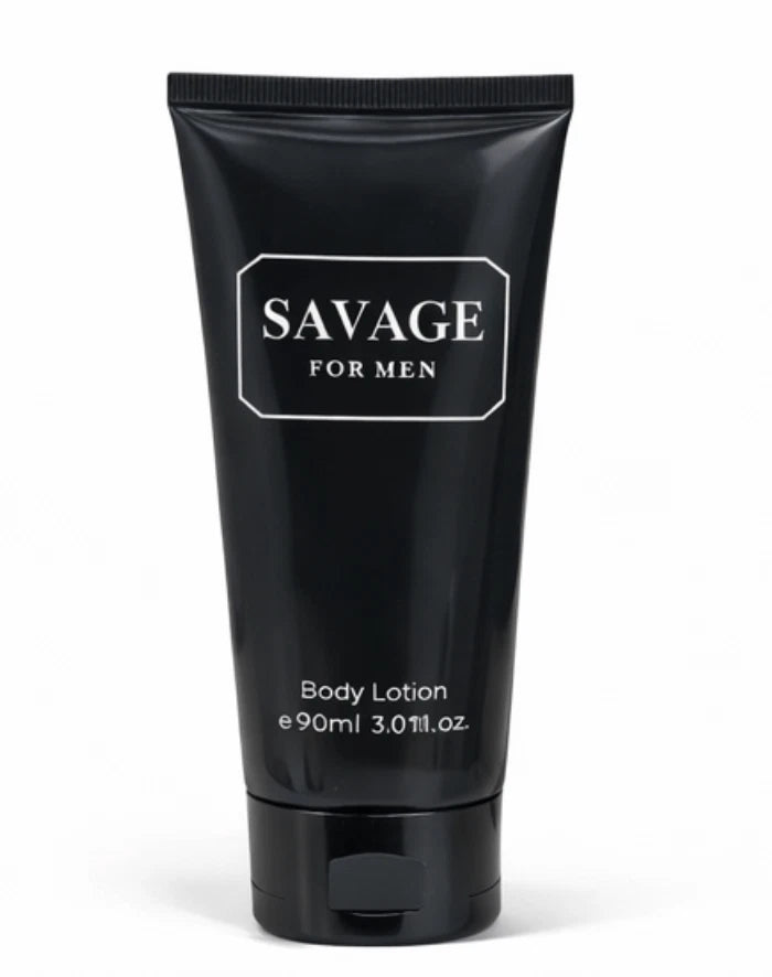 SAVAGE For Men Gift Set For Men EDP 3.4oz Body Lotion 90ml and Shower Gel 90ml